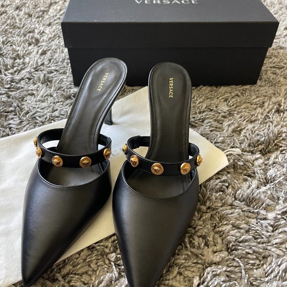 Versace Medusa Mule Heels - Size 39 EU - Picture 6 of 7